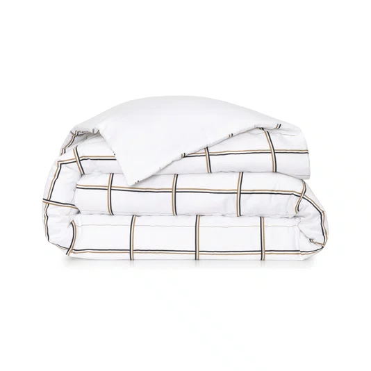 Capa para Duvet Casal Boss Check Boss Home Branco