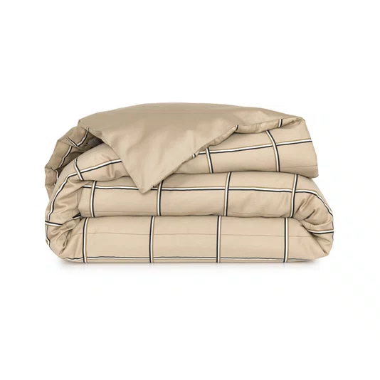Capa para Duvet Queen Boss Check Boss Home Bege