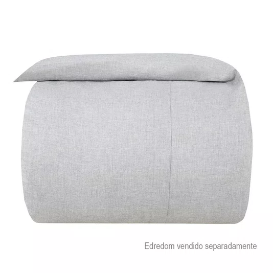 Capa para Edredom Queen Lavi Buddemeyer Luxus Cinza 2,60 x 2,40 m