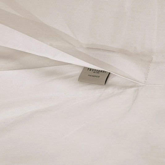 Capa Para Edredom Solteiro Vercelli 300 Fios Trussardi Branco 1,80 x 2,70 m