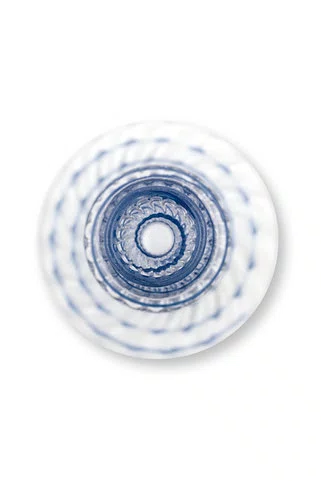 Castiçal de Vidro Swirl Pip Studio Azul 28 cm