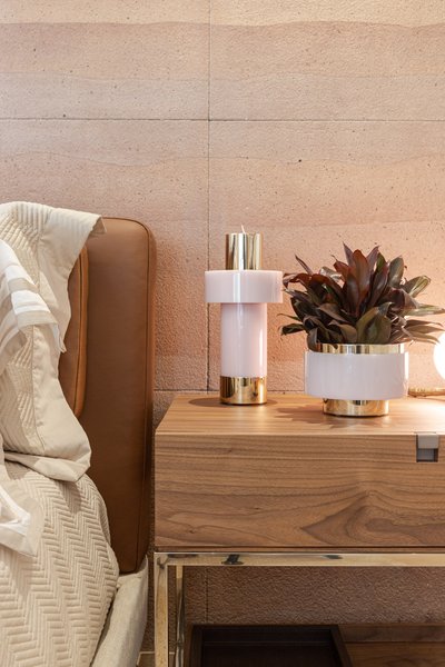 Castiçal Ravie Gold Romantic Pink St. James 35 x 75 cm