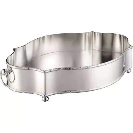 Centro de Mesa Classic Grande com Cordão Croisé St James Prata 58 cm
