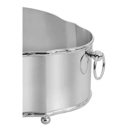 Centro De Mesa Com Cordão Croise Prata 45 x 32 x 15 cm