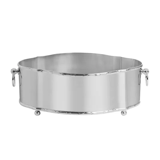 Centro De Mesa Com Cordão Croise Prata 45 x 32 x 15 cm