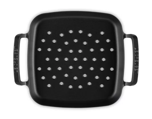 Cesta Perfurada com Alças Apine Le Creuset Matte Black 30cm