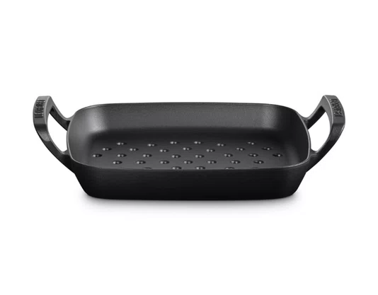 Cesta Perfurada com Alças Apine Le Creuset Matte Black 30cm