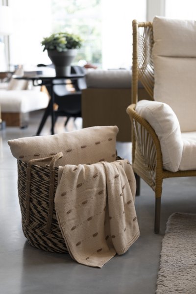 Cesto Grande em Seagrass Enjoy Mesclado 40 x 39 cm