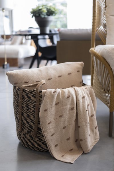 Cesto Grande em Seagrass Enjoy Mesclado 40 x 39 cm