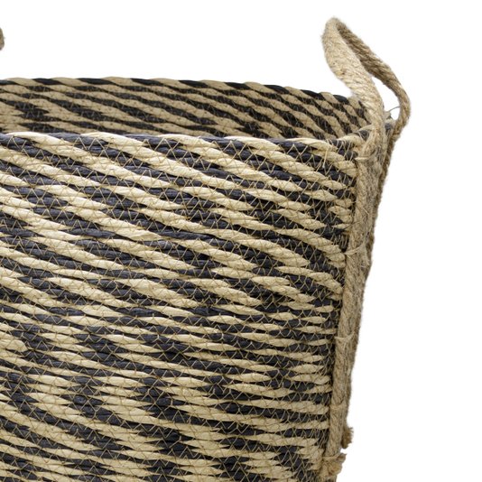 Cesto Grande em Seagrass Enjoy Mesclado 40 x 39 cm