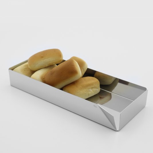 Cesto para Pão Retangular Riva Ouro 26 cm