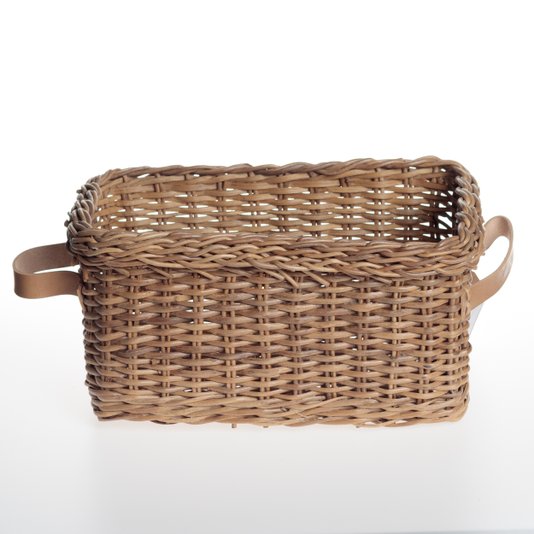 Cesto Retangular Junco Natural 30 x 18 cm