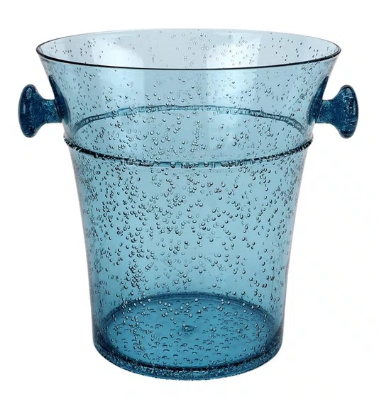 Champanheira Redonda 3,8 Litros Acrílico Bubble Azul