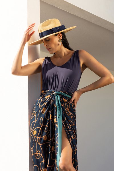 Chapeu Martini Trussardi Palha 42cm