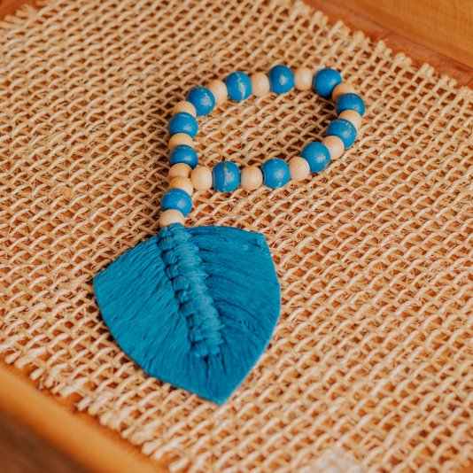 Colar De Mesa Rústico Azul Entrecasa 34 cm