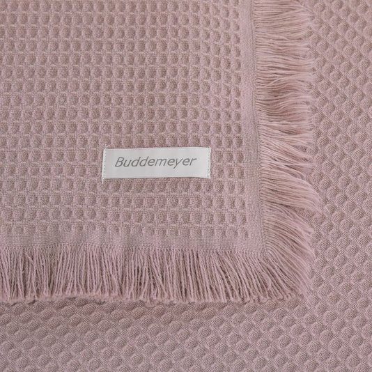 Colcha Casal Cotone c/ Franja Buddemeyer Luxus Rosa 2,20 x 2,50 m