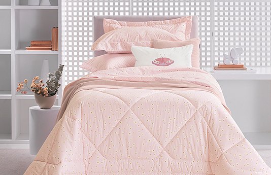Colcha Solteiro Percal 100% Algodão 200 Fios Magherite Trussardi Estampado