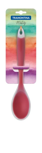 Colher para Arroz Matiz Nylon e Silicone Vermelho Tramontina 
