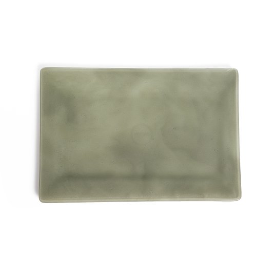 Conjunto 04 Pratos Retangulares Em Vidro Fendi 25 x 16 cm
