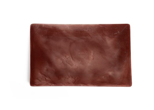 Conjunto 04 Pratos Retangulares Em Vidro Tabaco 25 x 16 cm