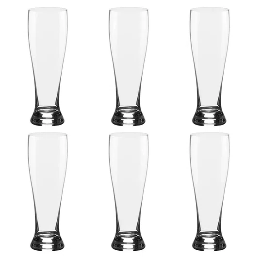 Conjunto 06 Copos de Cristal Para Cerveja Catarina Strauss 300ml