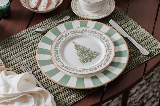 Conjunto 06 Pratos De Sobremesa Classic Christmas Alleanza Cerâmica
