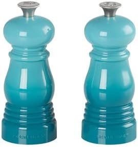 Conjunto 2 Mini Moedores de Sal e Pimenta Le Creuset Azul Caribe 12 cm