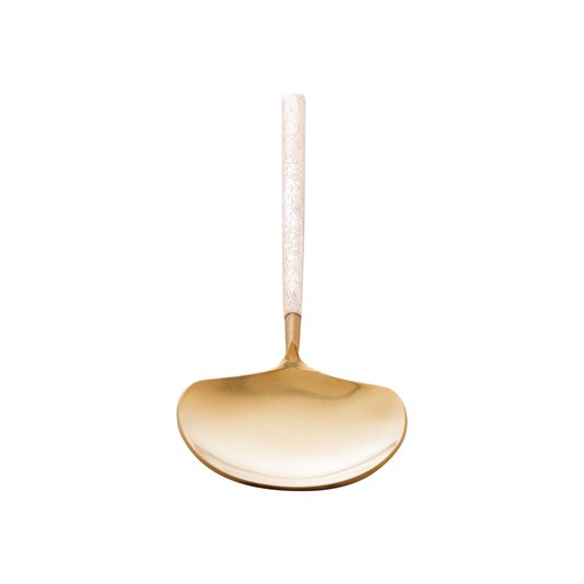 Conjunto Talheres para Salada 2 Peças Aço Inox Wolff Dourado