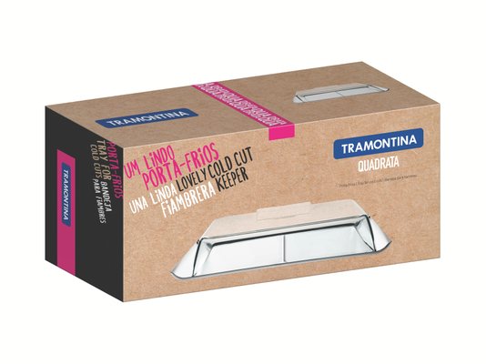Conjunto 2 Peças Porta Frios Quadrata Inox Tramontina