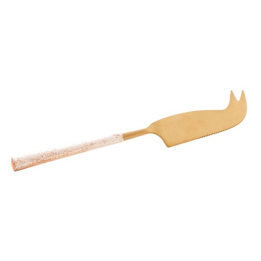 Conjunto Para Queijo 3 Peças Aço Inox Turim Wolff Dourado