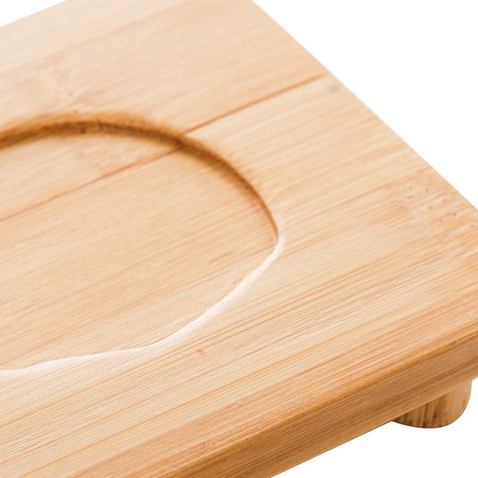 Conjunto 3 Petisqueiras De Porcelana Com Bandeja De Bambu Bon Gourmet