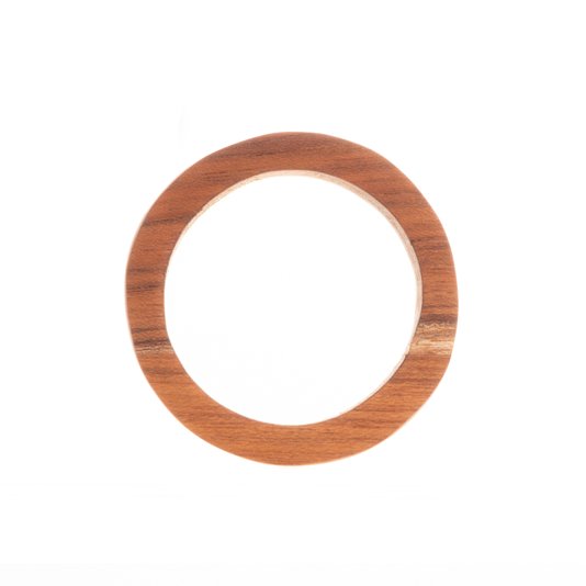 Conjunto 4 Aneis Para Guardanapo Madeira Teca Círculo Woodart