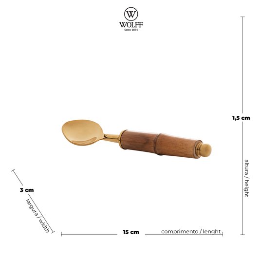 Conjunto 4 Colheres Para Café Aço Inox Rojemac Dourado
