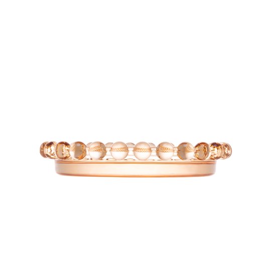 Conjunto 4 Mini Pratos de Cristal Pearl Ambar Wolff 10cm