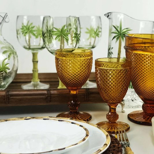 Conjunto 06 Pratos para Sobremesa Bambu Scalla Cerâmica Branco