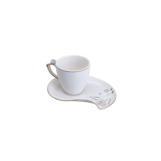 Conjunto De 6 Xícaras Com Pires Para Chá De Porcelana Wolff Flowers Design 200 ml