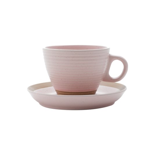 Conjunto De 6 Xícaras Com Pires Para Chá Romance Bon Gourmet Colorida 200 ml
