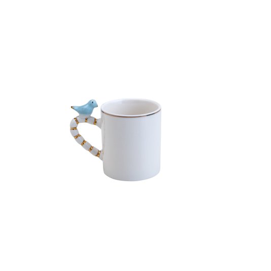 Conjunto De 6 Xícaras De Porcelana Para Café Birds Wolff 80 ml