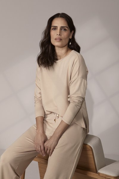 Conjunto Longo G Lorella Trussardi Caramelo