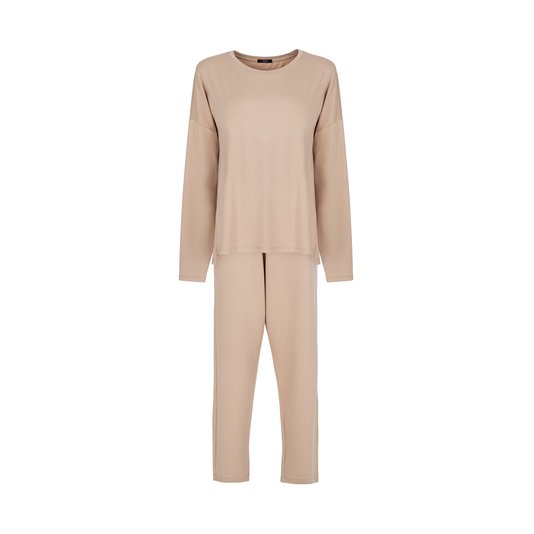 Conjunto Longo G Lorella Trussardi Caramelo