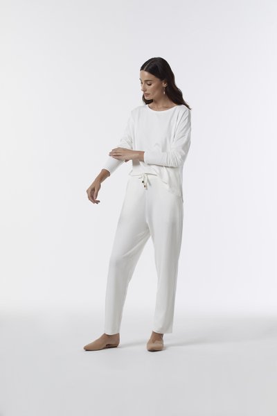 Conjunto Longo M Lorella Trussardi Branco