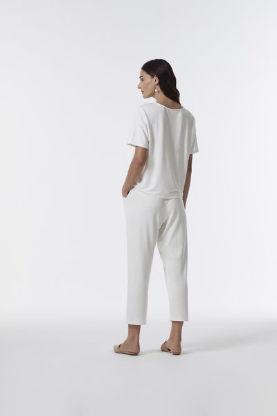 Conjunto Manga Curta G Belle Trussardi Branco