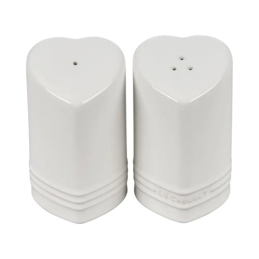 Conjunto Saleiro E Pimenteiro Coração Le Creuset Branco