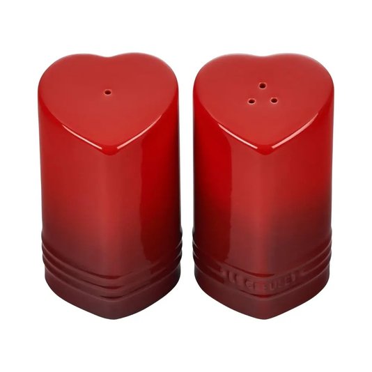 Conjunto Saleiro E Pimenteiro Coração Le Creuset Vermelho