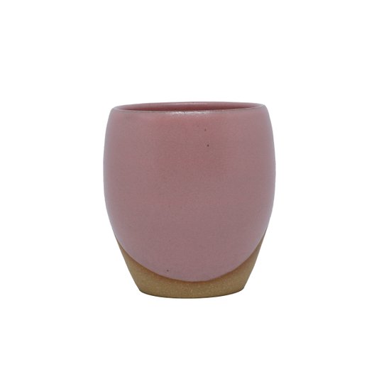 Copo em Cerâmica Tubo Luli Ateliê Rosa Tulipa 