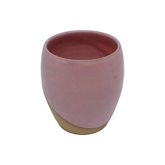 Copo em Cerâmica Tubo Luli Ateliê Rosa Tulipa 