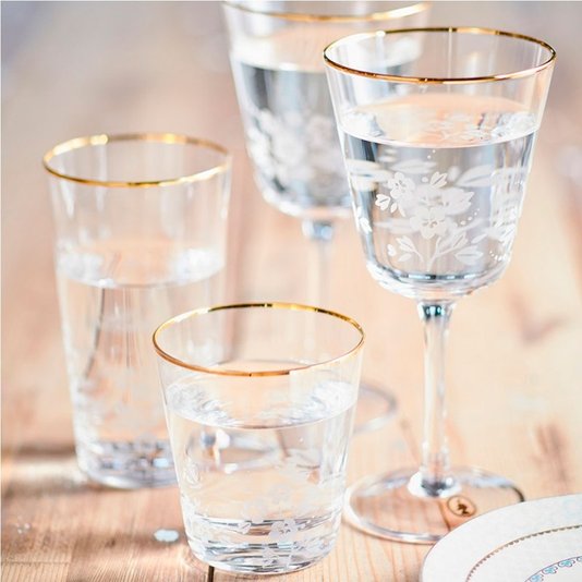 Copo para Água Clear Blushing Birds Pip Studio