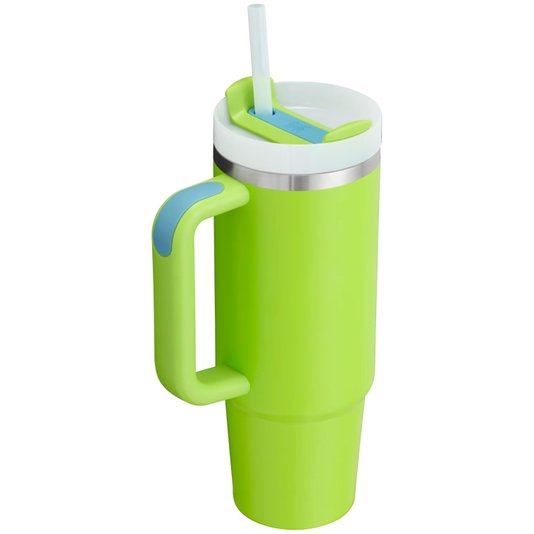 Copo Quencher Térmico com Canudo Stanley Bright Lime 887 ml