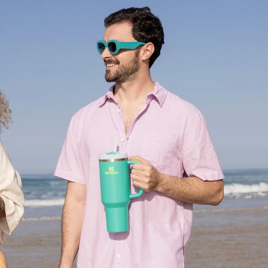 Copo Quencher Térmico com Canudo Stanley Tropical Teal 1,18 litros