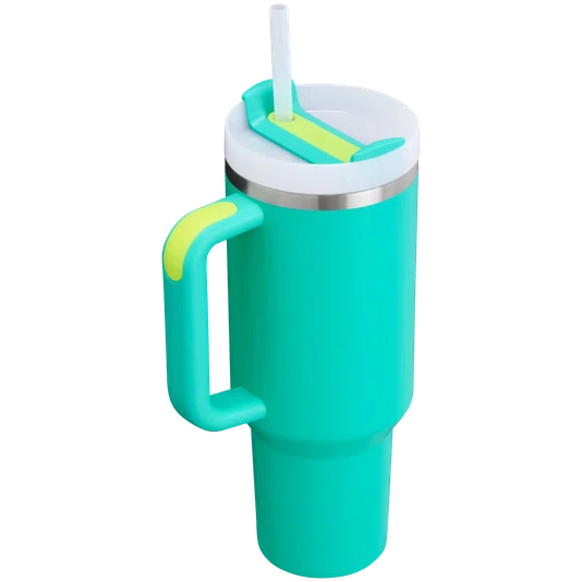 Copo Quencher Térmico com Canudo Stanley Tropical Teal 1,18 litros